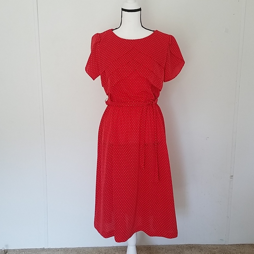 Vintage Red Polka Dot Dress